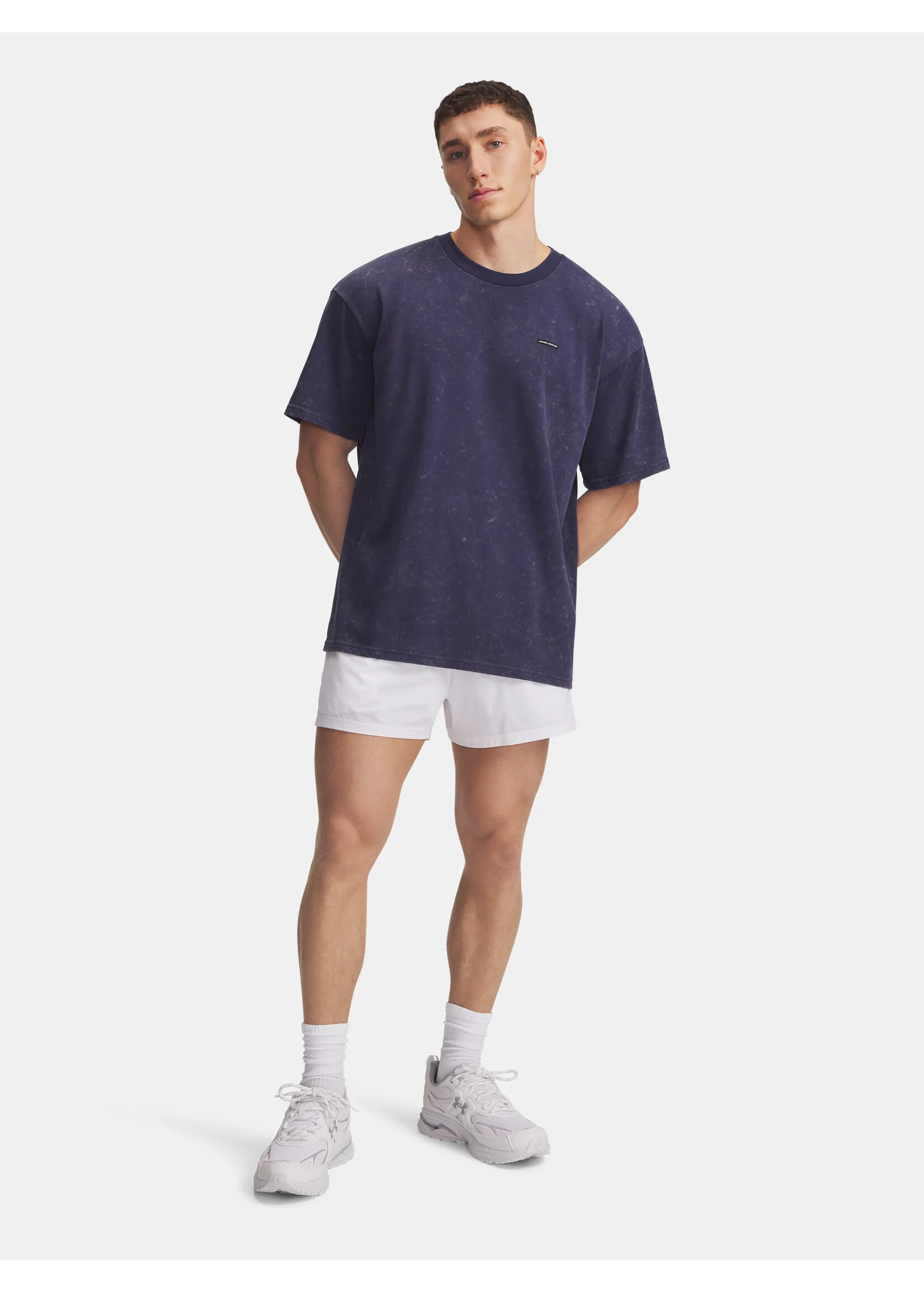 Under Armour Ua M Hw Os Logo Wash Ss-Blu