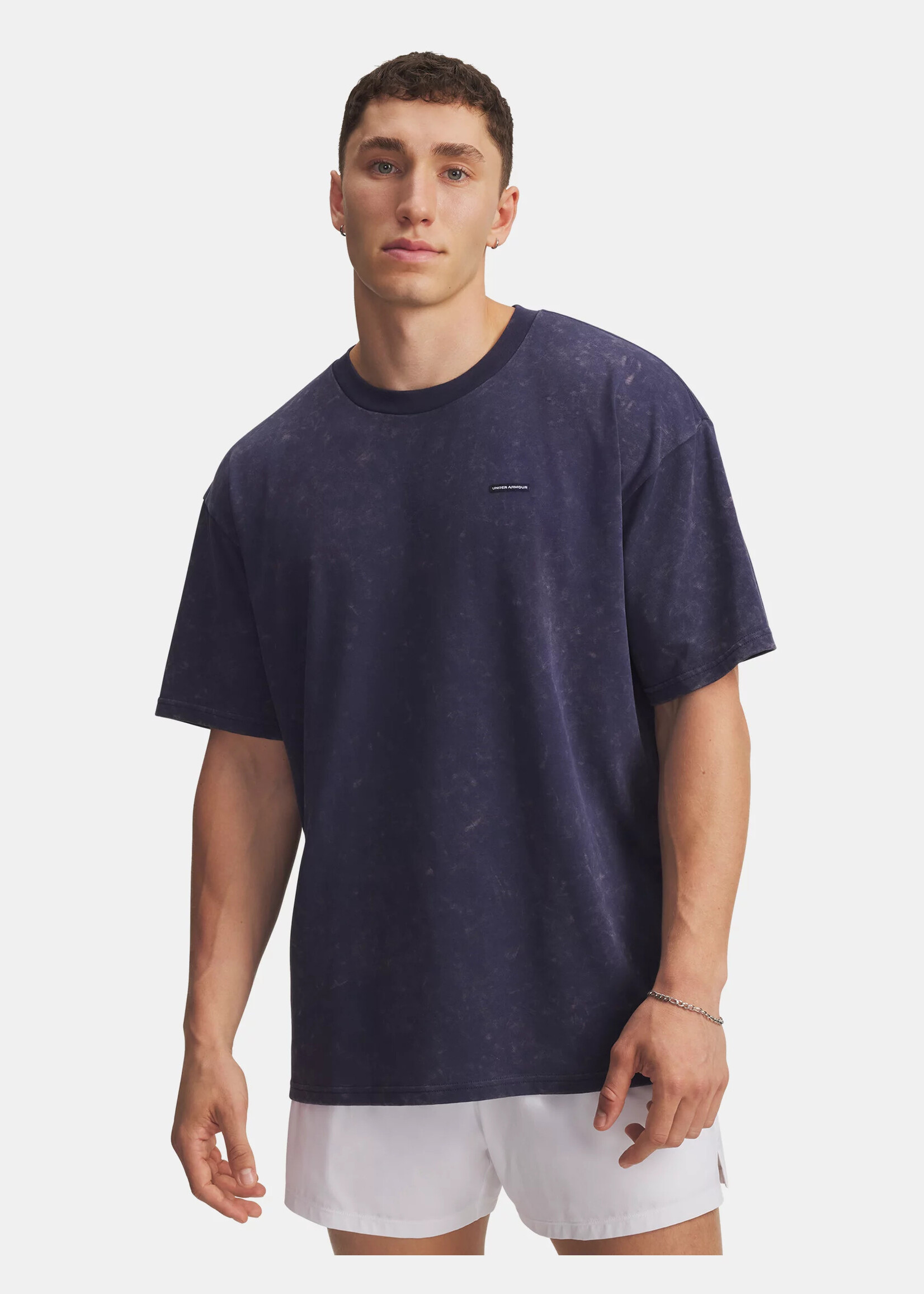Under Armour Ua M Hw Os Logo Wash Ss-Blu