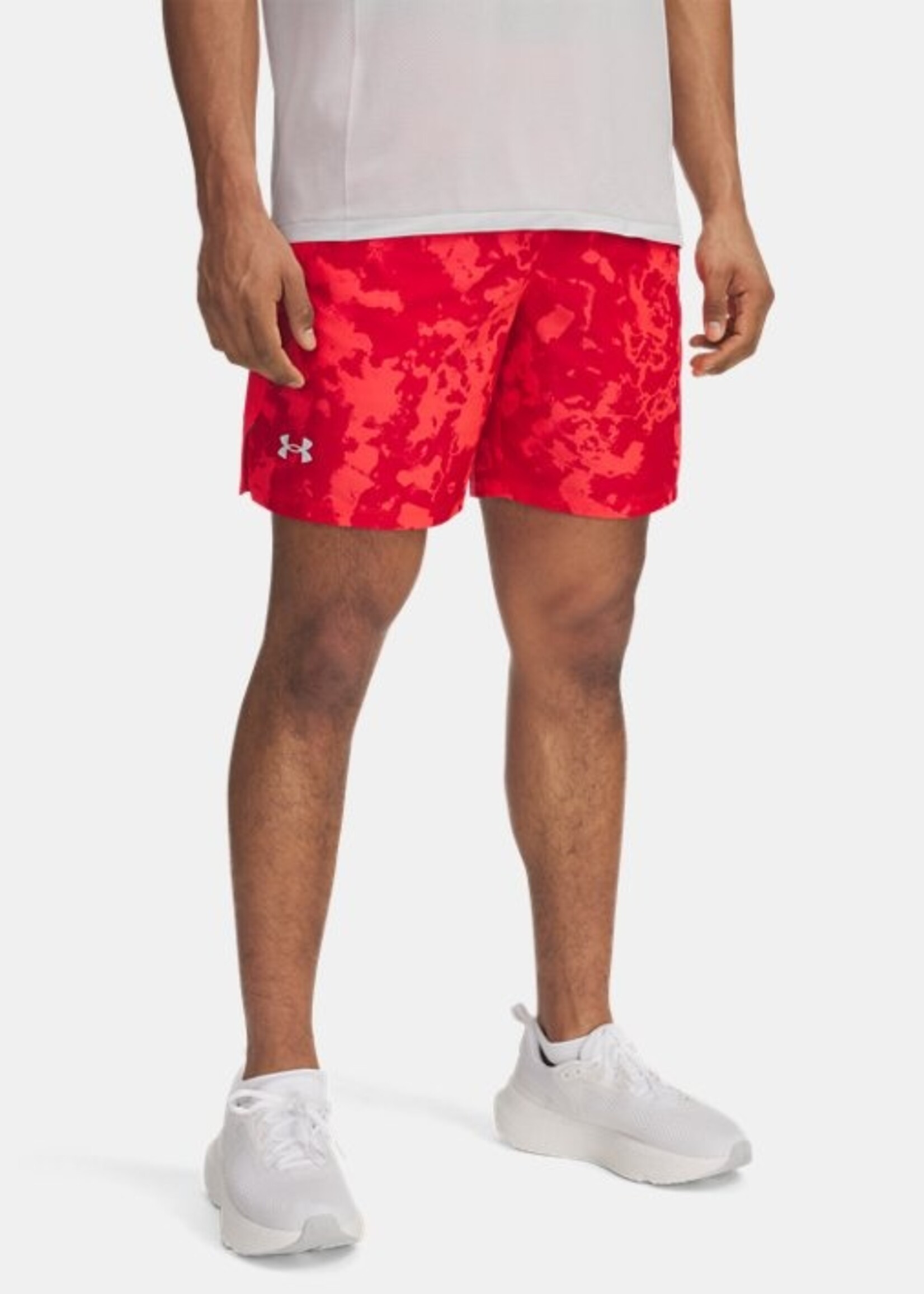 Under Armour Ua Launch 7'' Print Shorts-Red 713