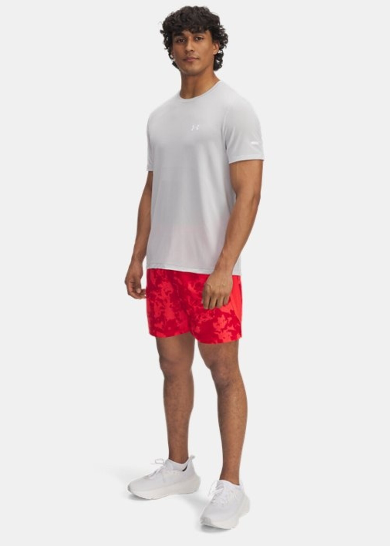 Under Armour Ua Launch 7'' Print Shorts-Red 713