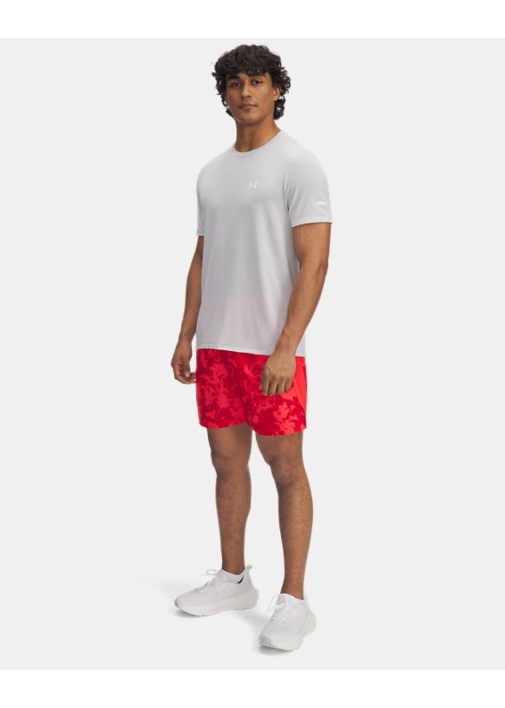 Under Armour Ua Launch 7'' Print Shorts-Red 713