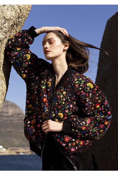 BLOUSON SILK JACKET - MULTICOLOR