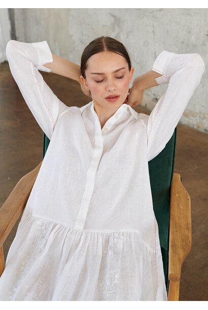 OUR LINEN DRESS - WHITE