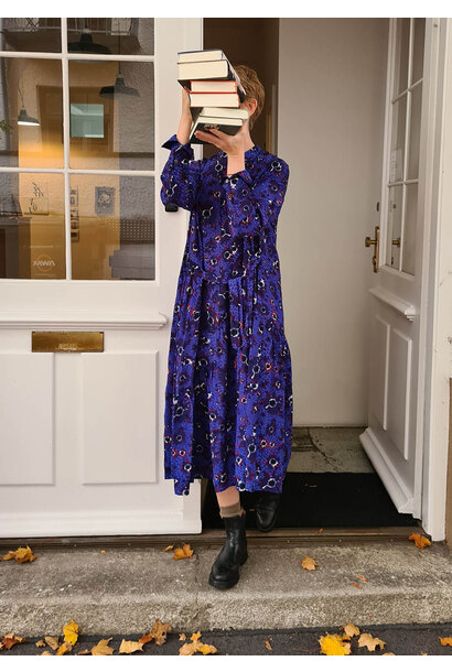 MY FAVORITE SILK DRESS - FLOWER BLUE