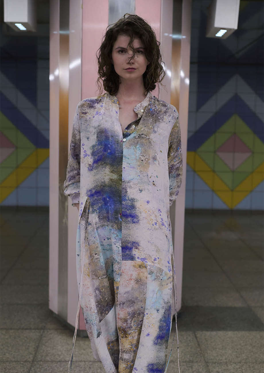 YOUR FAV SILK DRESS - MARBLE PRINT - an an londree YOUR FAV SILK DRESS - MARBLE PRINT - an an londree