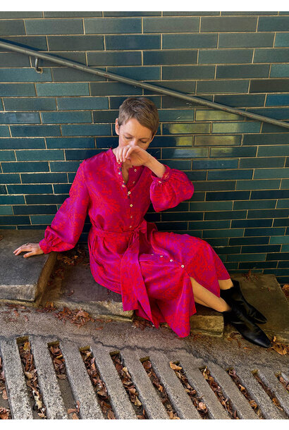 HERITAGE SEIDENKLEID - HOT PINK