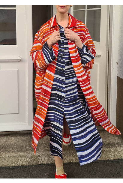 COAT-DRESS - SOMMERSEIDE - WELLEN ROT