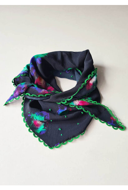 SILK SCARF - FADED BLACK