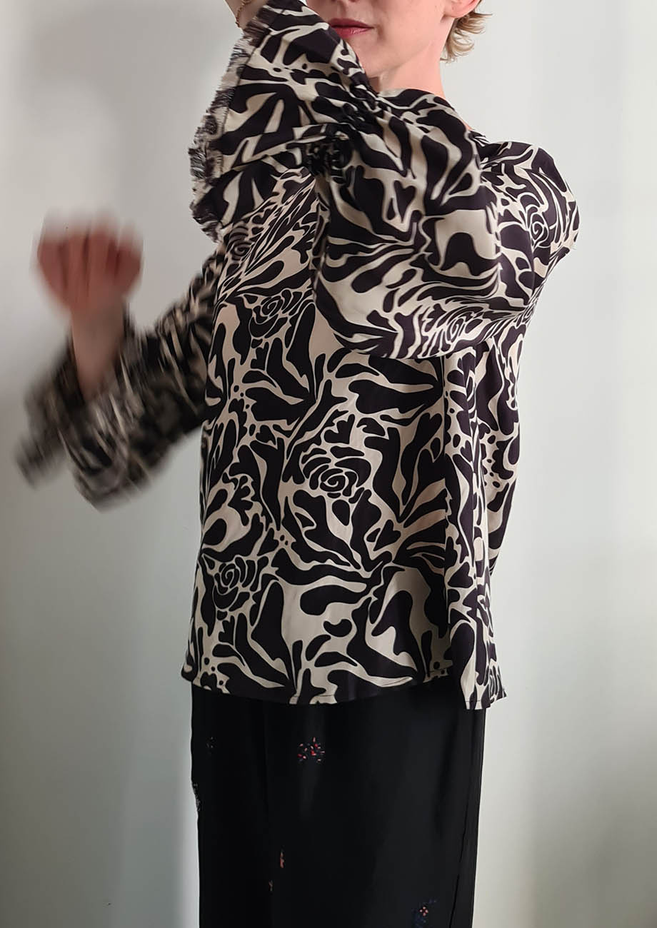 NEW CUFFS SILK TOP - ORNAMENT RETRO-6