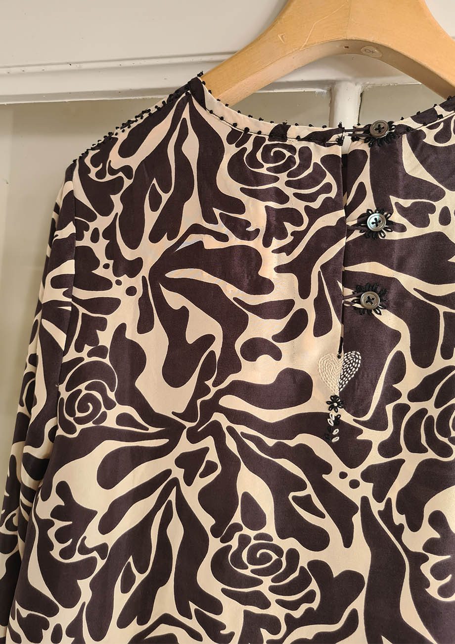 NEW CUFFS SILK TOP - ORNAMENT RETRO-10