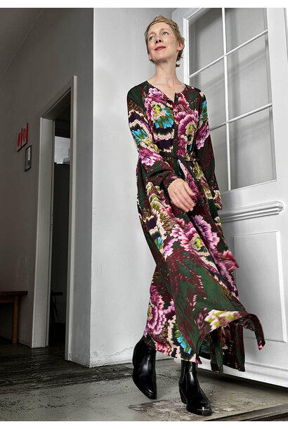 NOON SEIDENKLEID - KAFFEE ROSE