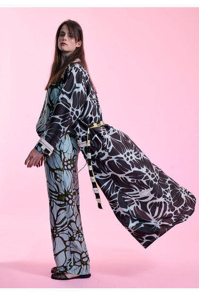 SEIDENKIMONO LANG - FLOWER NIGHT