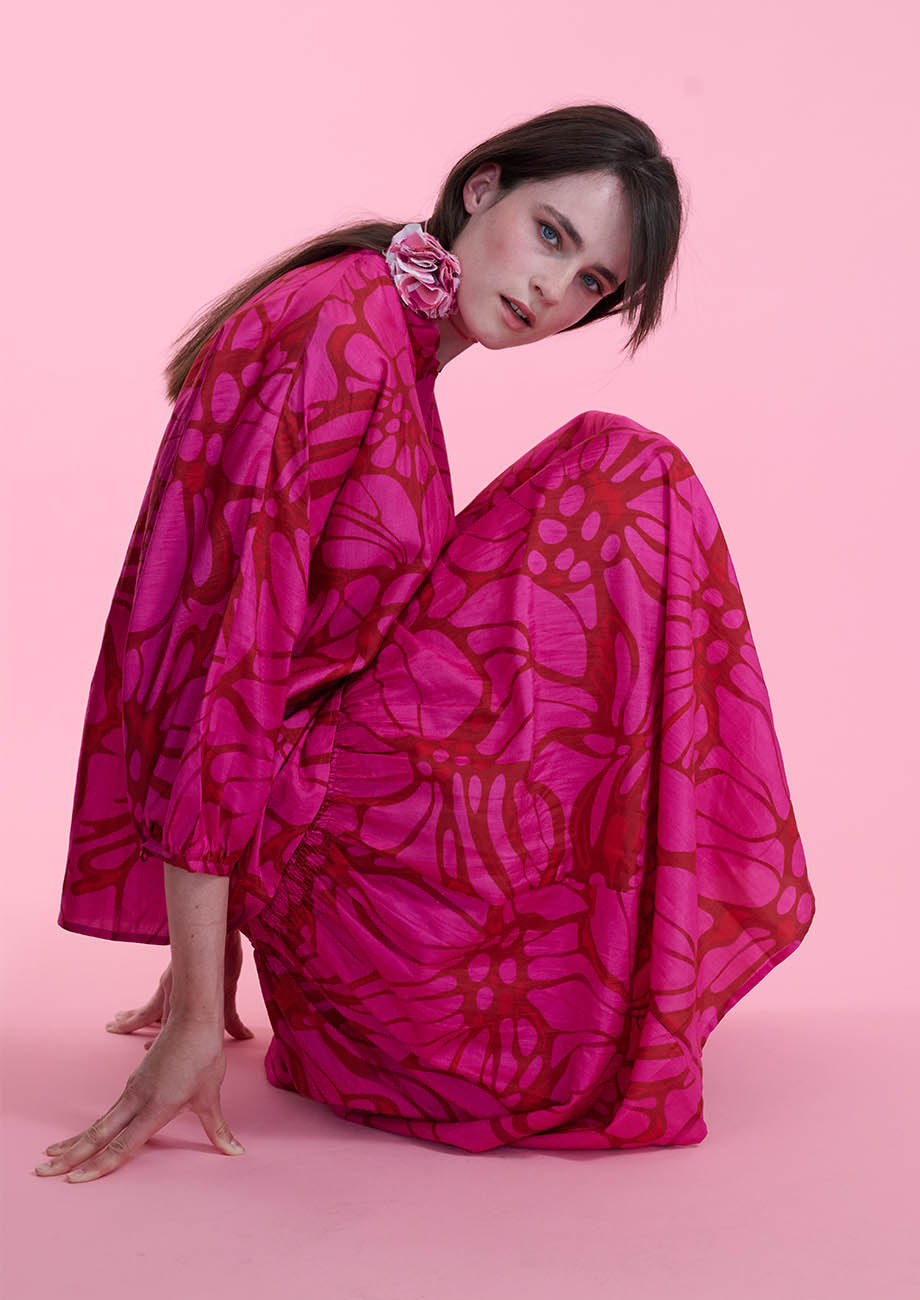 NEXT SEIDENBLUSE - FLOWER FUCHSIA-6