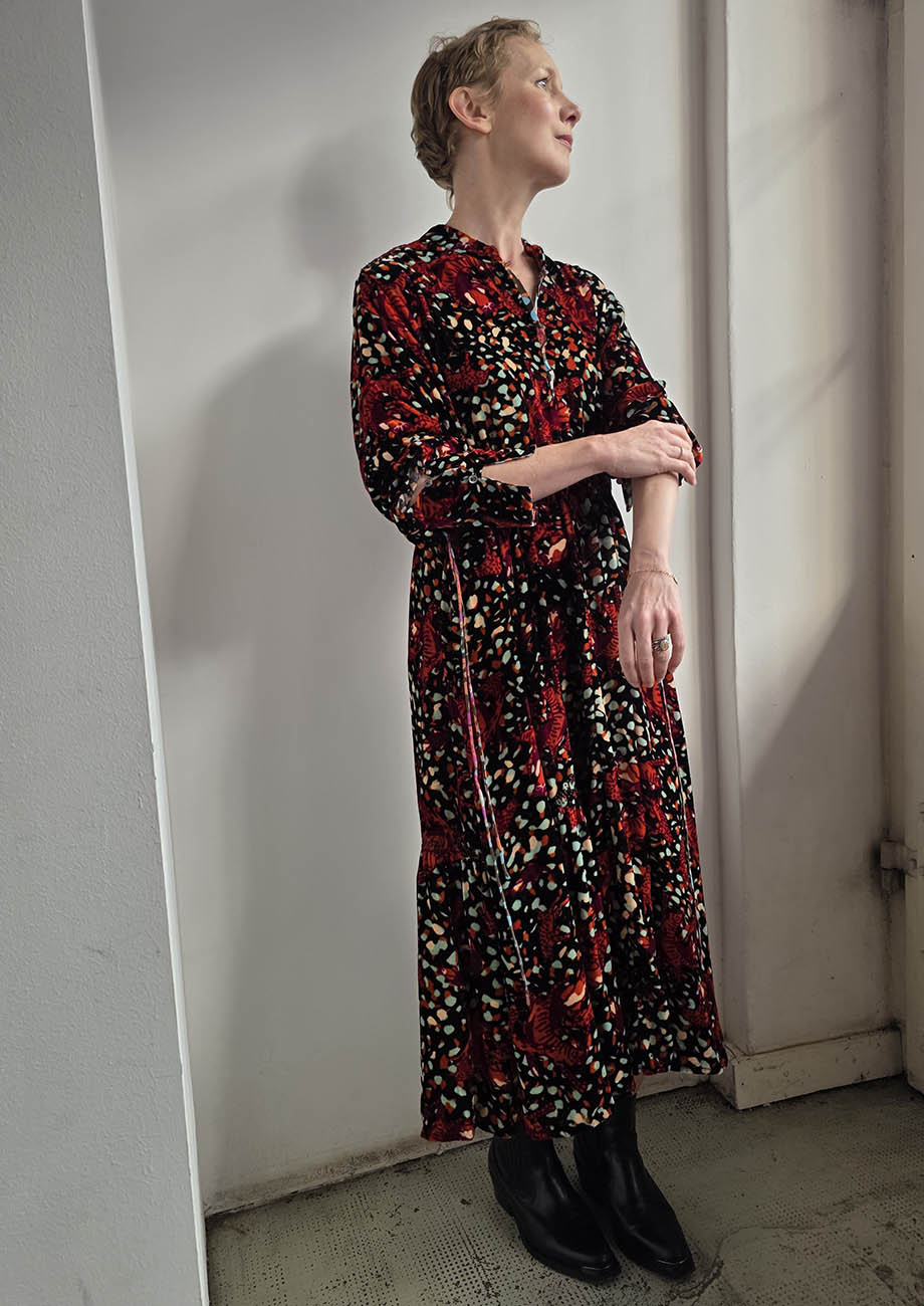 MY MARY VELVET DRESS - MULT-3