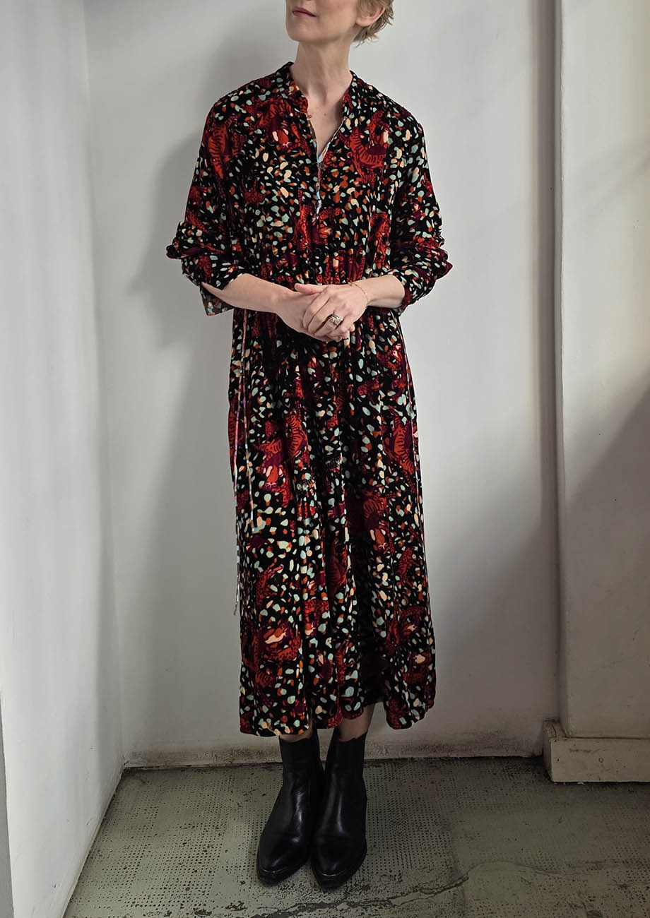 MY MARY VELVET DRESS - MULT-1