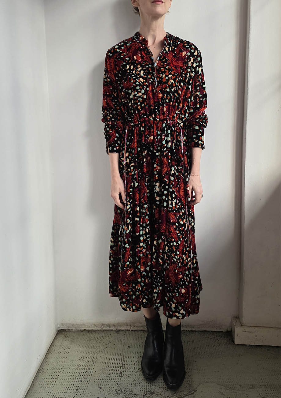 MY MARY VELVET DRESS - MULT-6