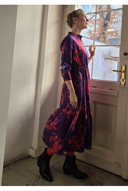 MY MARY SILK DRESS - FANTASY EGGPLANT