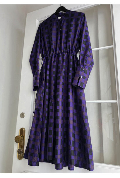 MY MARY SEIDENKLEID - CHECK AUBERGINE
