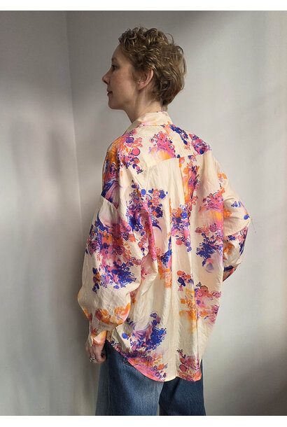 MAXI SEIDENBLUSE - FANTASY MULTI