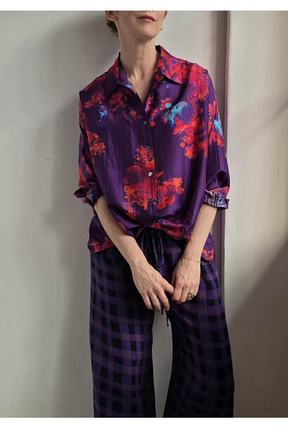 MY SILK BLOUSE -  FANTASY EGGPLANT