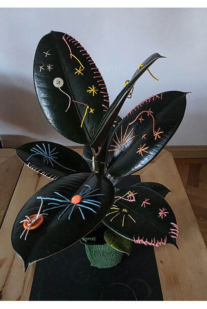 RUBBER TREE - HAND EMBROIDERED