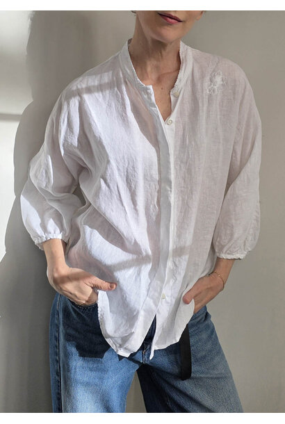 NEXT LEINEN BLUSE - WEISS