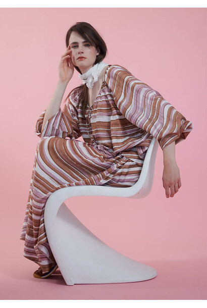 TUNIK SEIDENBLUSE - WAVES NUDE