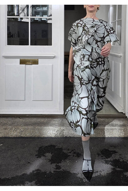 VOLANT SILK DRESS - FLOWER IRON