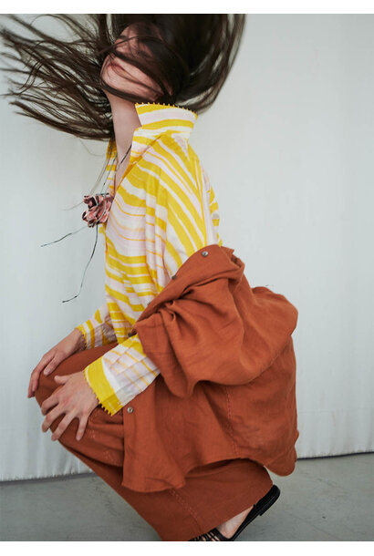 MY SEIDENBLUSE  - WAVES YELLOW