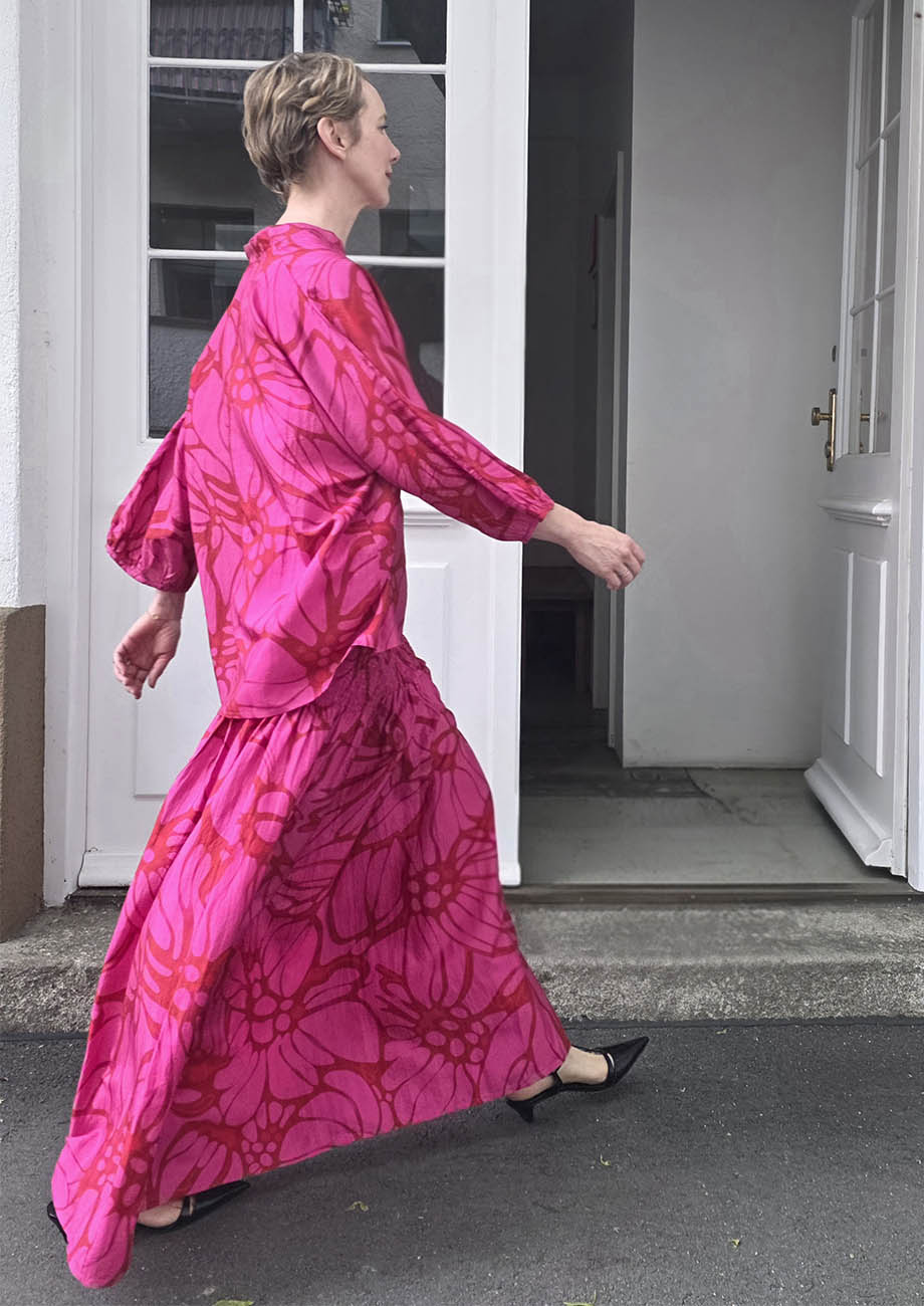 NEXT SEIDENBLUSE - FLOWER FUCHSIA-7
