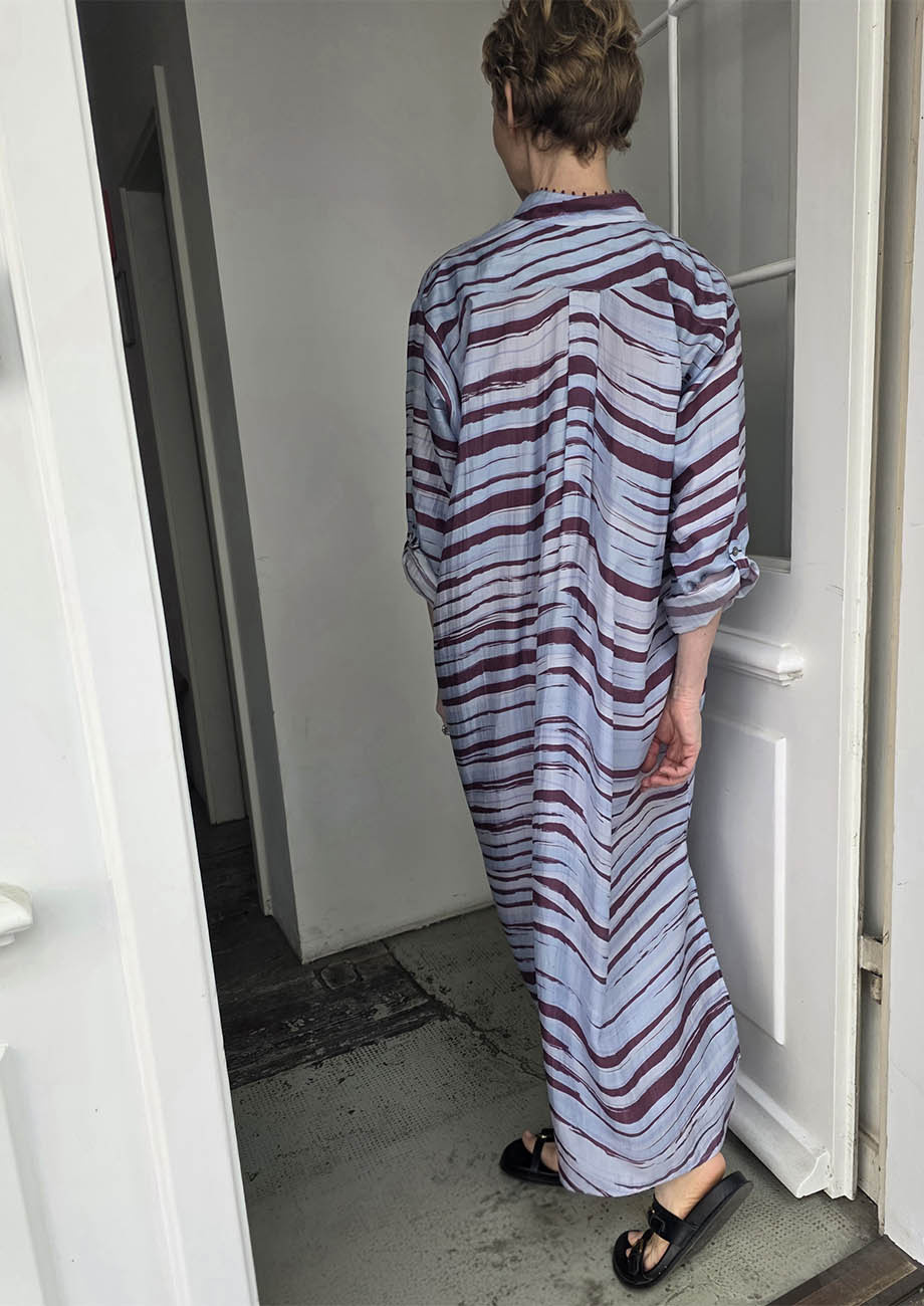 TUNIKA-SEIDENKLEID - WAVES SKY-1