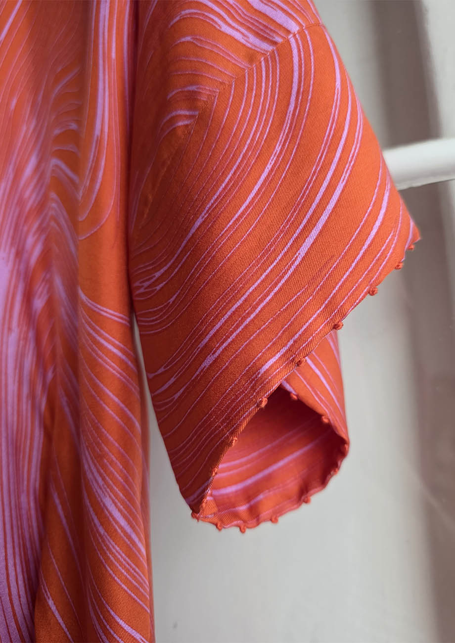 POOL SILK TUNIC - NECTARINE-6
