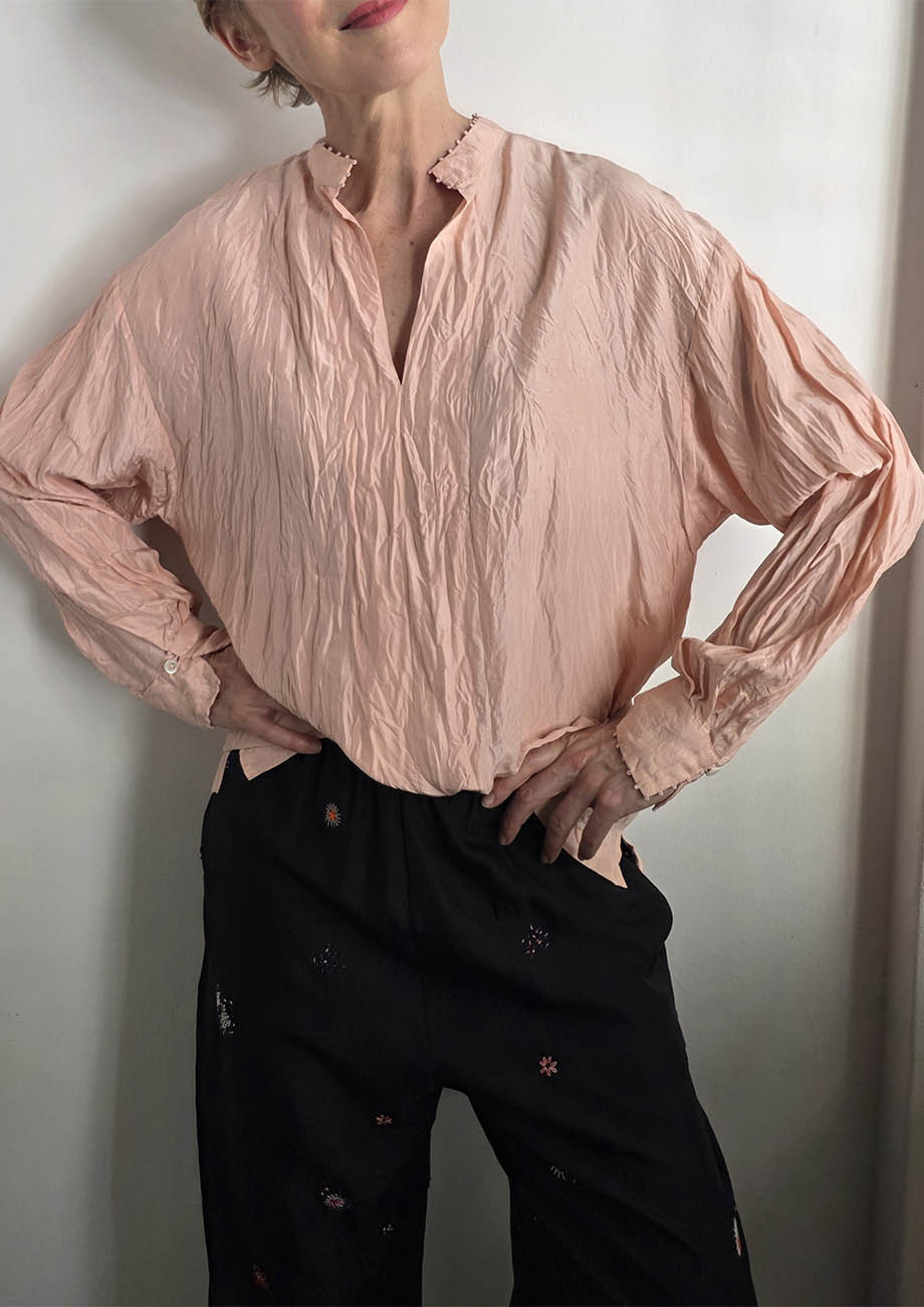 BASIC SILK TOP - BLUSH-1