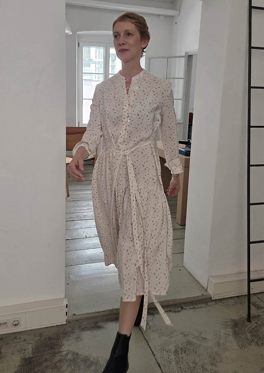 HER FAVORITE SILK DRESS - MINI OFFWHITE-2