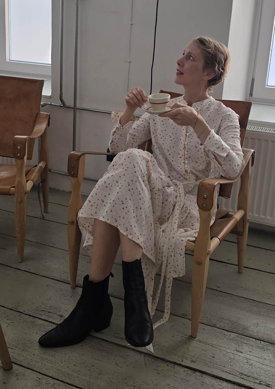 HER FAVORITE SILK DRESS - MINI OFFWHITE-4