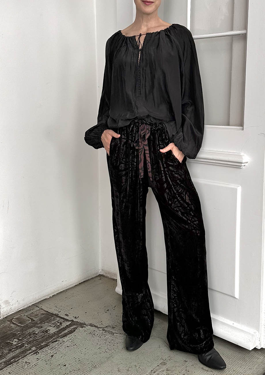 TUNIK SEIDENTOP - SCHWARZ-2