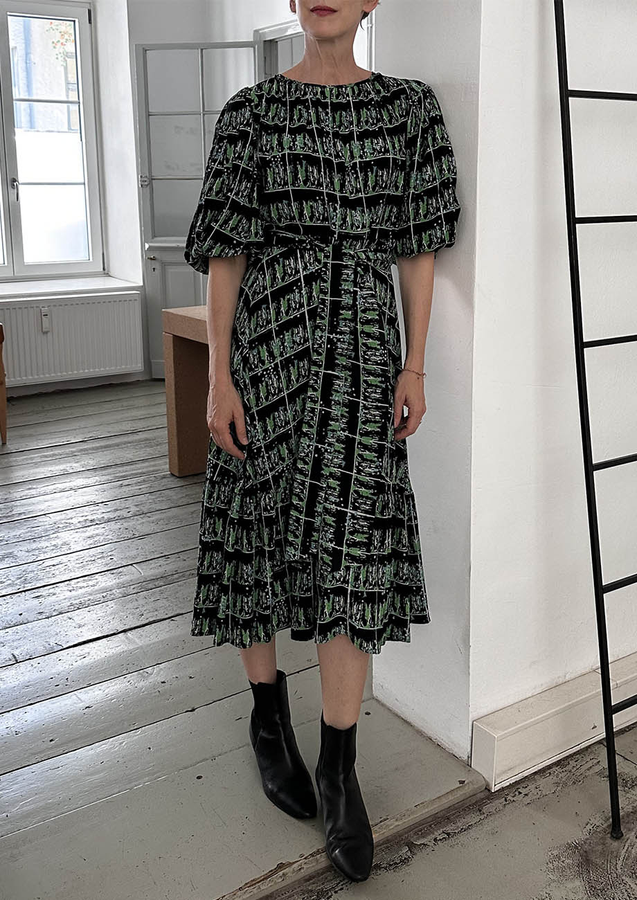 BELT SEIDENKLEID - BLACK GREEN-4