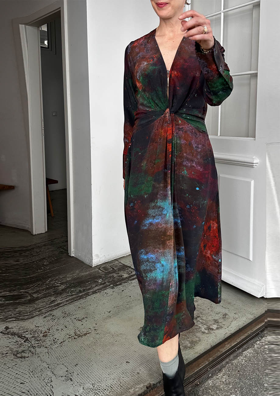 KNOT SEIDENKLEID - STONE NIGHT-8