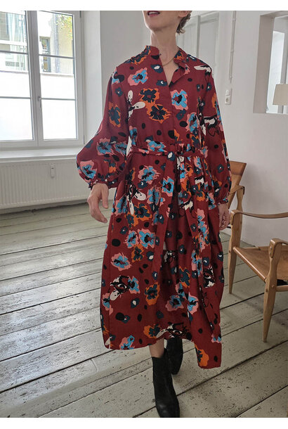 FOREVER SILK DRESS - FLOWER HENNA