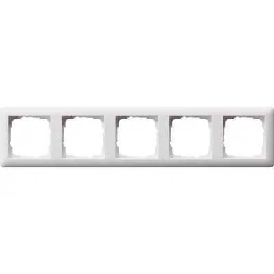 Gira Abdeckrahmen 5fach Standard 55 weiß matt (021504)