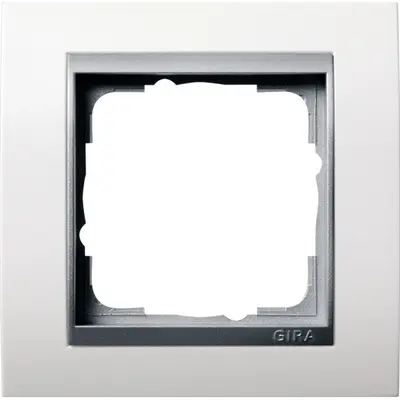 Gira Abdeckrahmen 1-fach Event weiß mat/aluminium matt (021171)