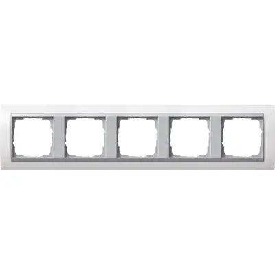 Gira Abdeckrahmen 5-fach Event weiß mat/aluminium matt (021571)