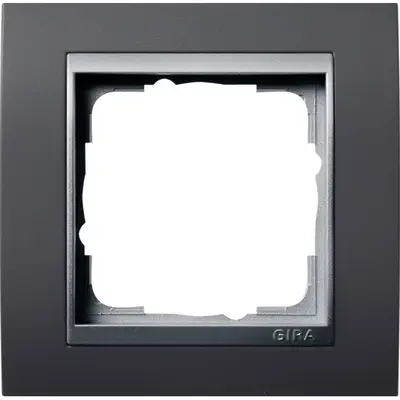 Gira Abdeckrahmen 1-fach Event anthrazit mat/aluminium matt (021181)