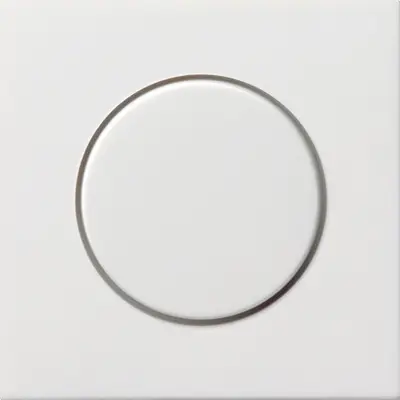 Gira Abdeckung Knopf Dimmer + Potentiometer Flächenschalter F100 weiß glänzend (0650112)