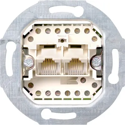 Gira RJ45 Telefon Steckdose CAT3 2-fach (019000)