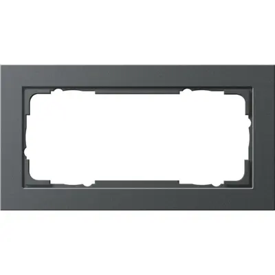 Gira Abdeckrahmen 2-fach ohne Mittelseg E2 anthrazit matt (100223)