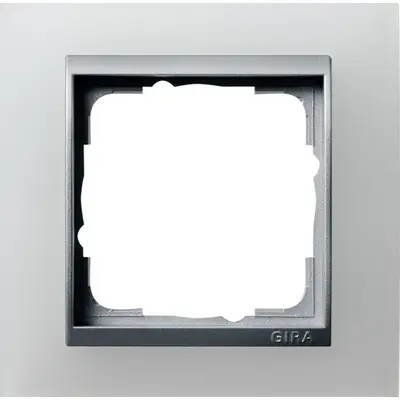 Gira Abdeckrahmen 1-fach Event Opak weiß mat/aluminium matt (021150)