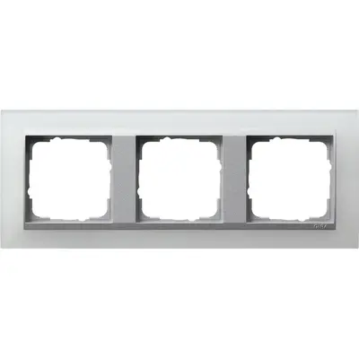 Gira Abdeckrahmen 3-fach Event Opak weiß mat/aluminium matt (021350)