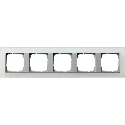 Gira Abdeckrahmen 5-fach Event Opak weiß mat/aluminium matt (021550)