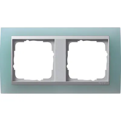 Gira Abdeckrahmen 2-fach Event Opak mint mat/aluminium matt (021251)
